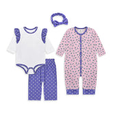 Baby Girl Set of 4 (Flowers)